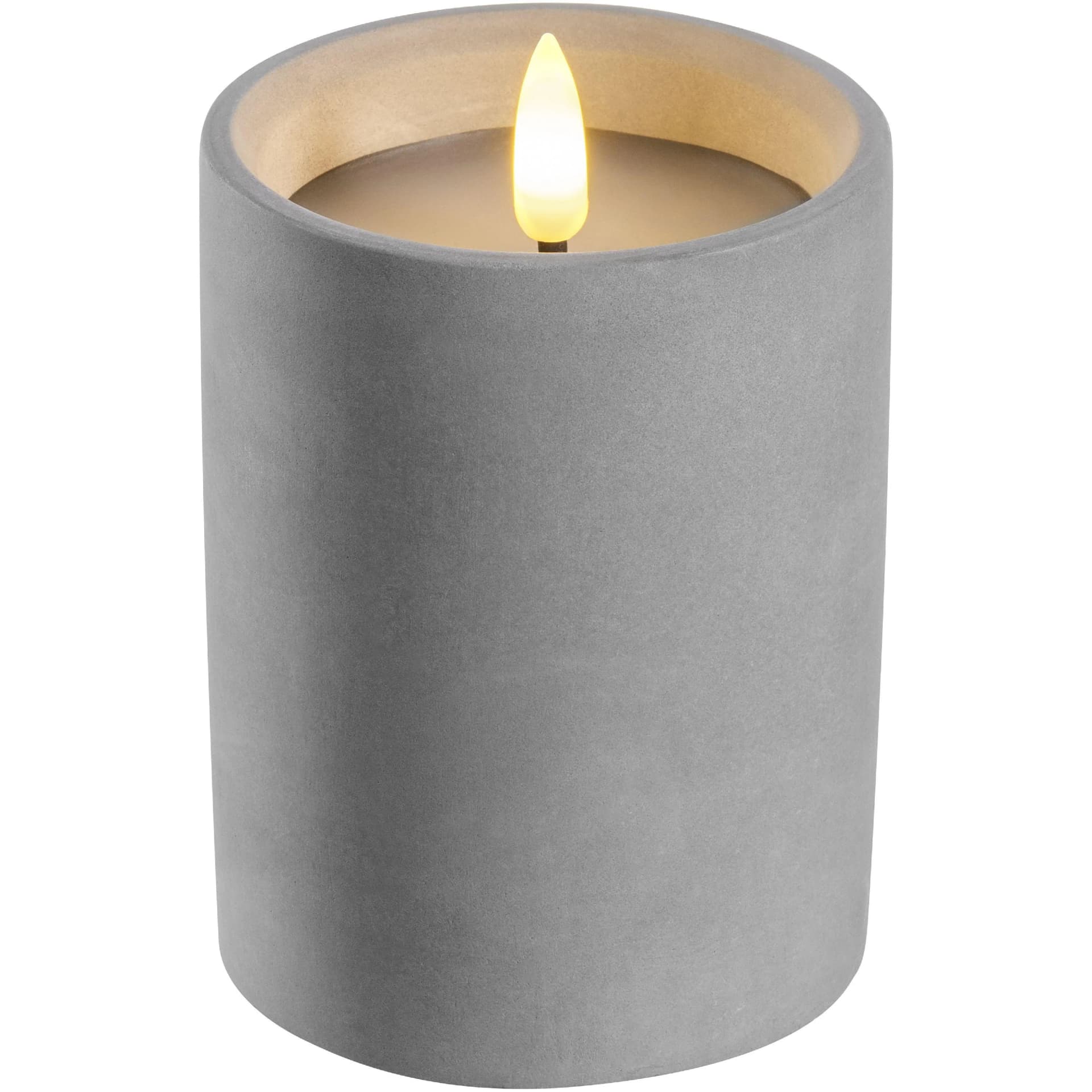LED-Leuchte LEONARDO Silenzio Beton Kerzenhalter Grau