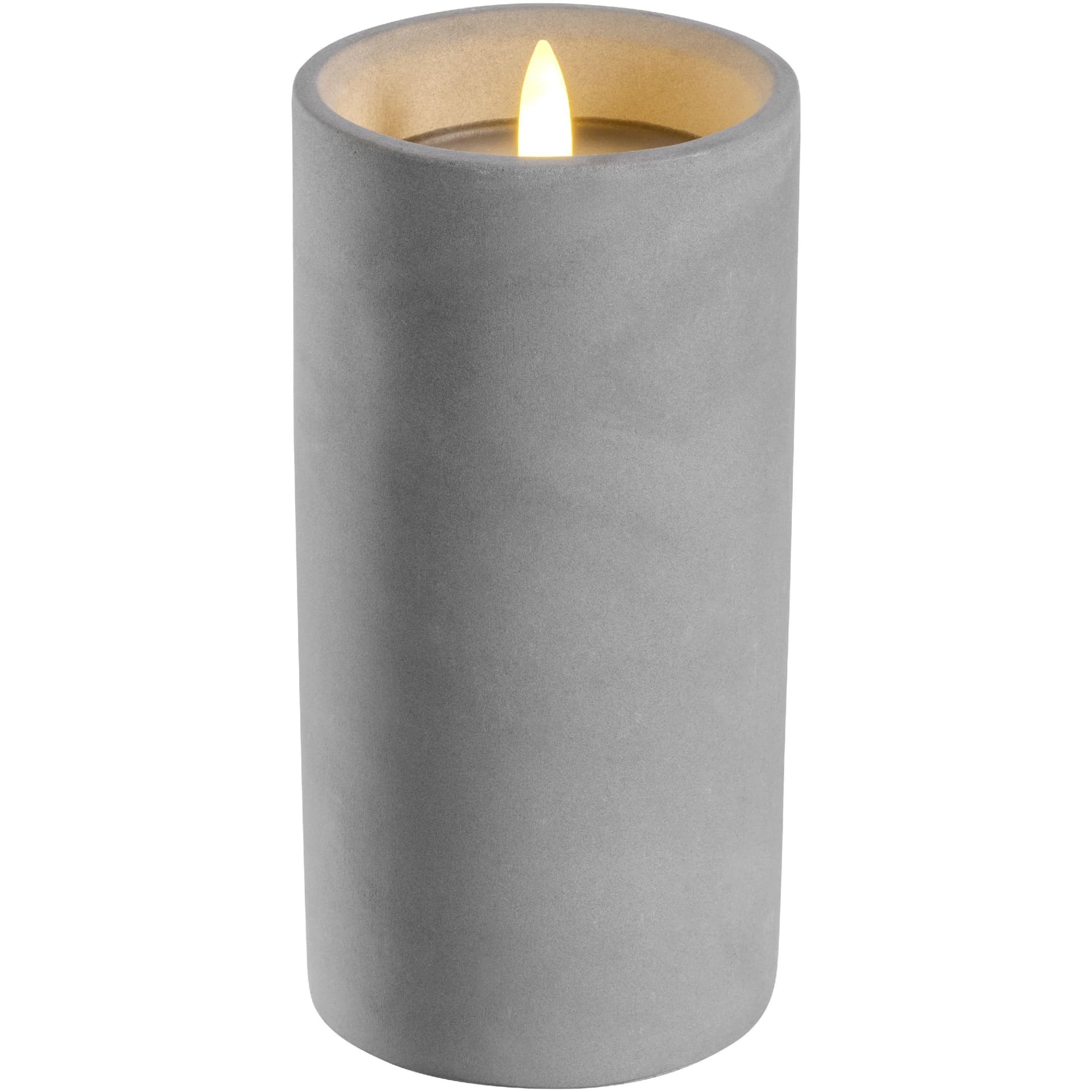 LED-Leuchte LEONARDO Silenzio grau Beton Kerzenhalter