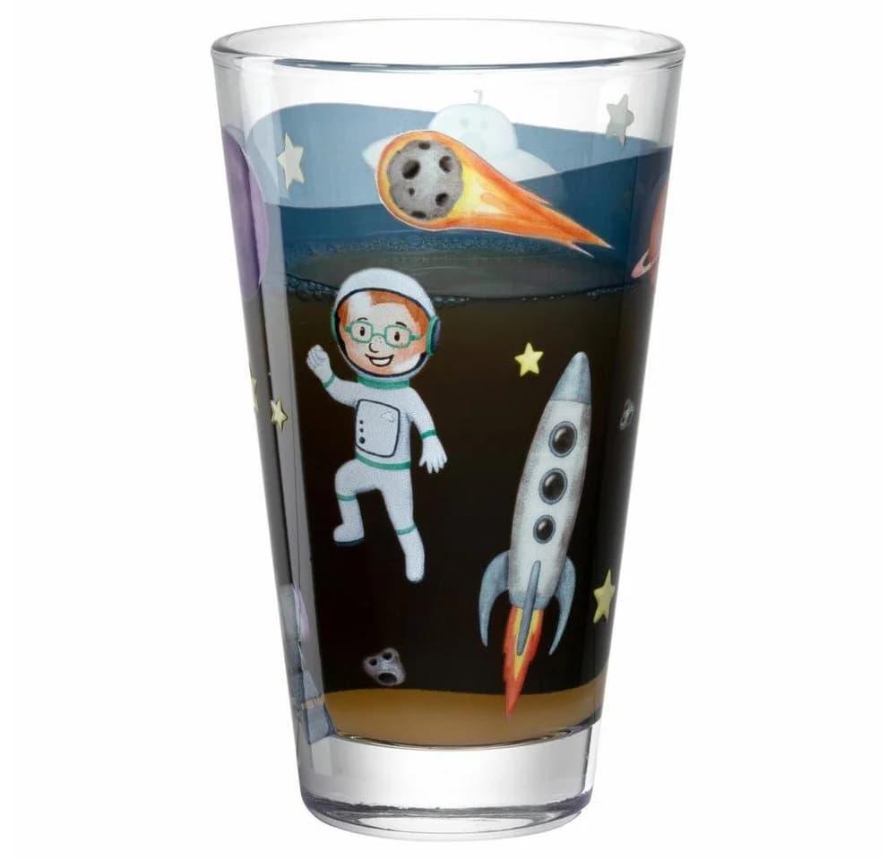 LEONARDO Kinderbecher Bambini Avventura Weltall Kalk-Natron-Glas