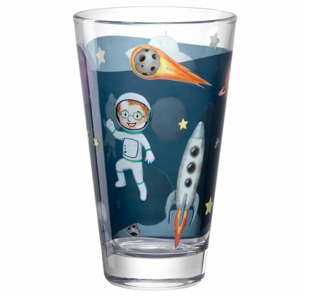 LEONARDO Kinderbecher Bambini Avventura Weltall Kalk-Natron-Glas - Bild 4
