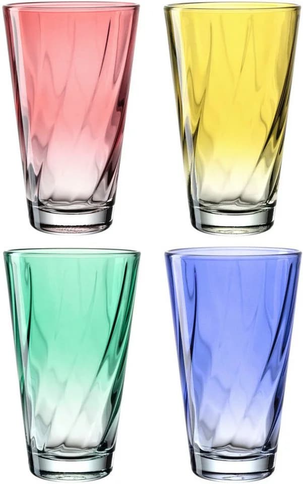 LEONARDO Trinkglas TWIST 300 ml 4er-Set Bunt Glas Longdrinkbecher - Bild 2