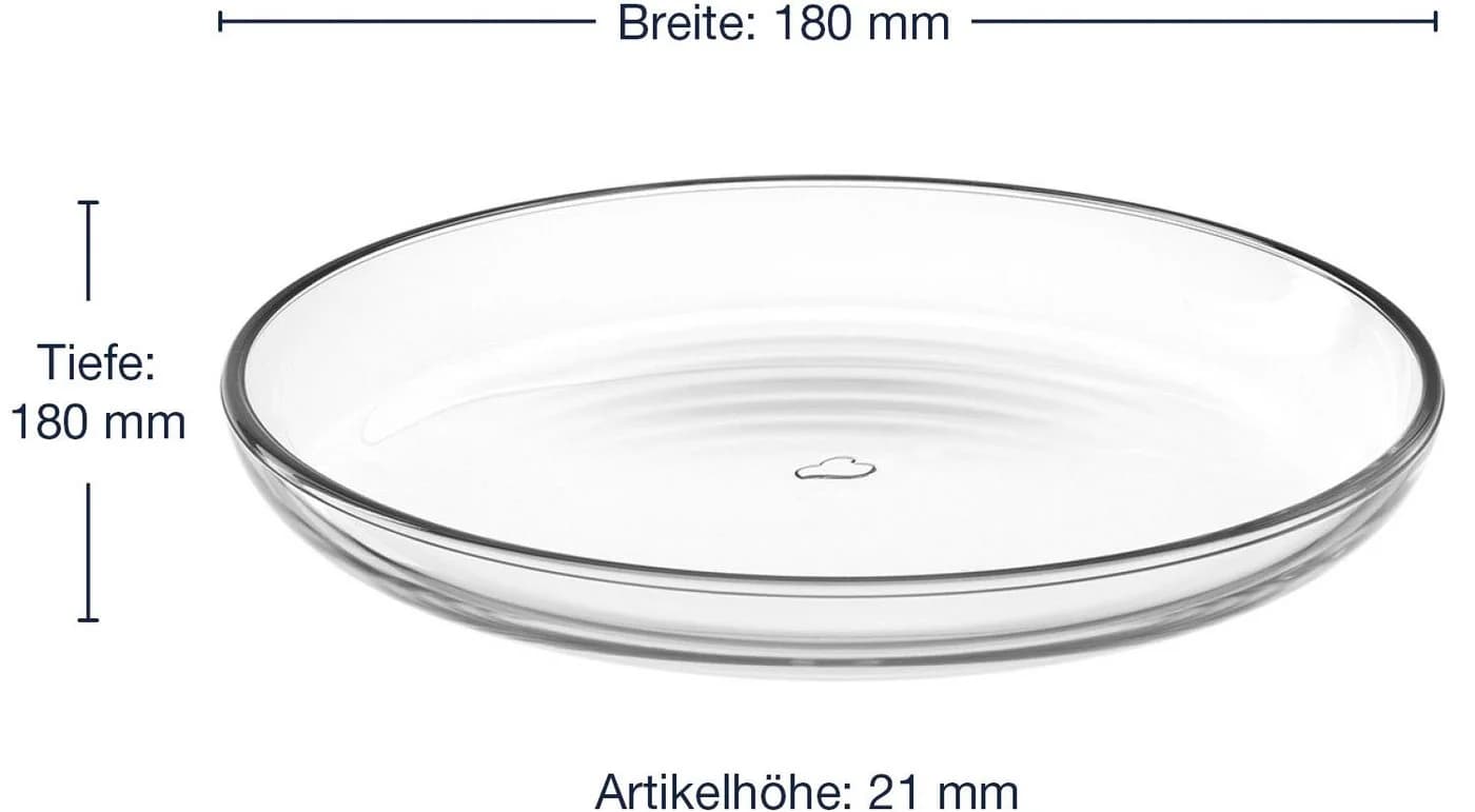 Leonardo Speiseteller CUCINA 18 cm 4er-Set Glas Transparent - Bild 4
