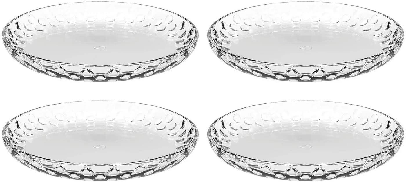 LEONARDO CUCINA OPTIC Speiseteller 18 cm 4er-Set Glas Transparent - Bild 2