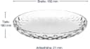 LEONARDO CUCINA OPTIC Speiseteller 18 cm 4er-Set Glas Transparent Bild 4