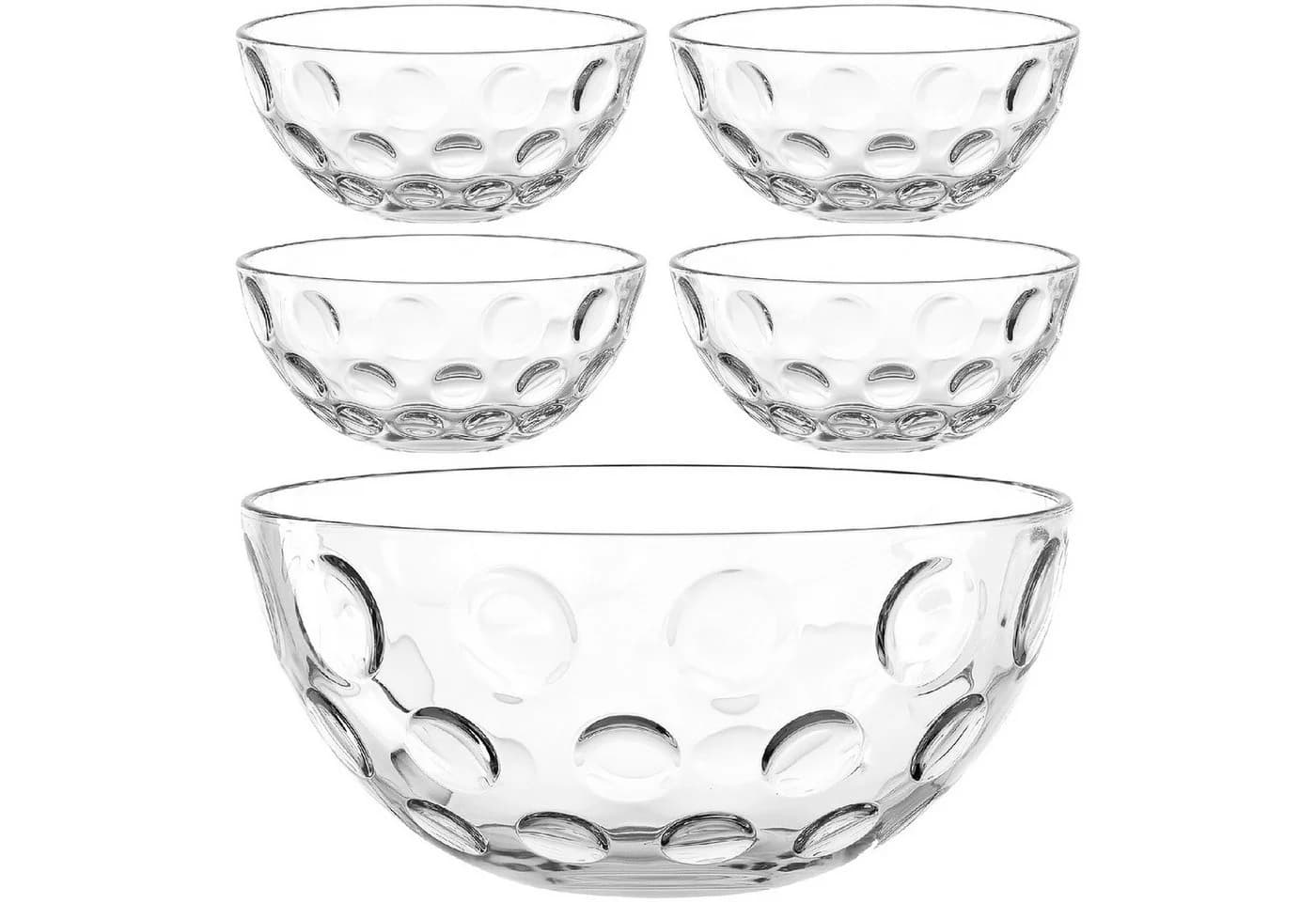 Leonardo Schalen-Set CUCINA OPTIC 5-teilig Glas transparent - Bild 2