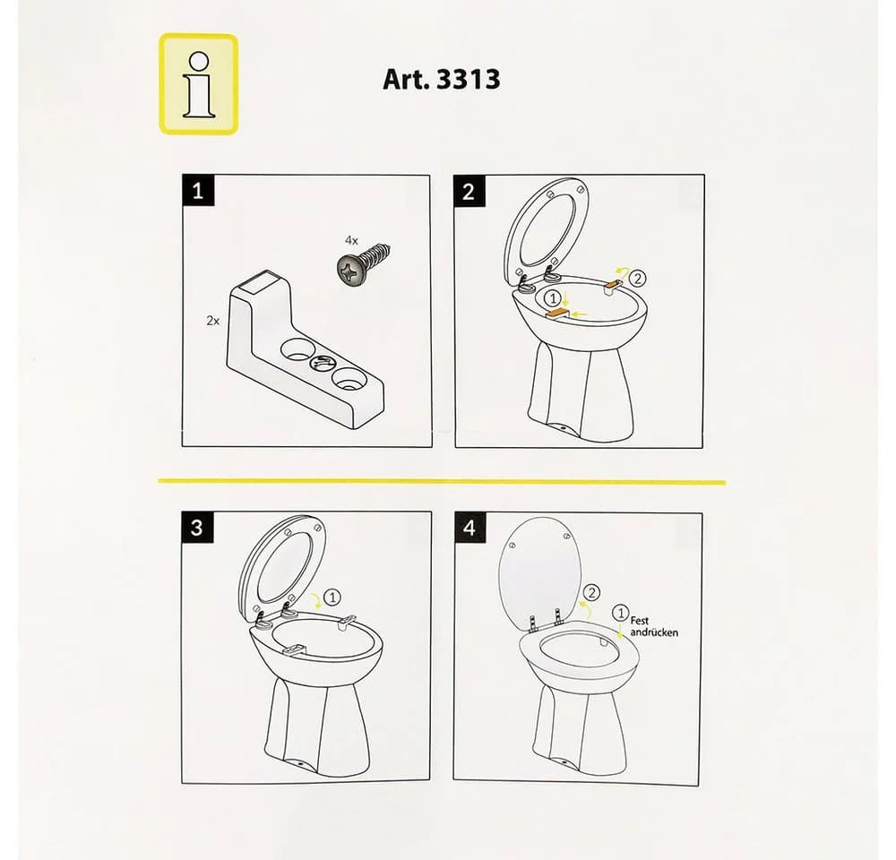 Haas Otto OHA Seat-Fix Toilettensitzhalter Weiß - Bild 5
