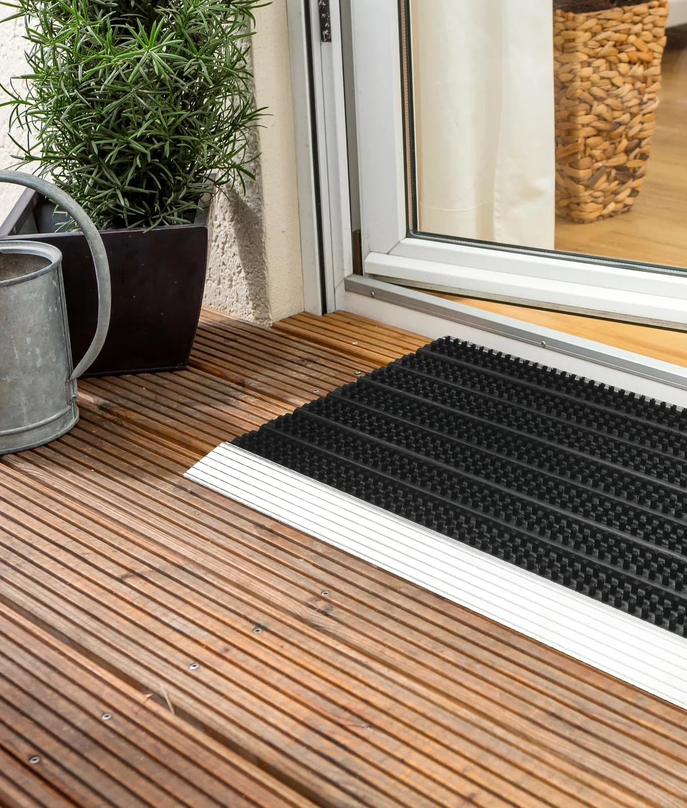 ASTRA Super Brush Fußmatte Schwarz Rutschfest Aluminiumkante