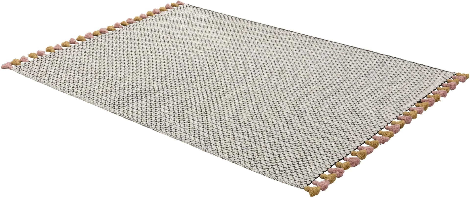 Teppich Insula Rosa Handgewebt Wolle Baumwolle 140x200cm