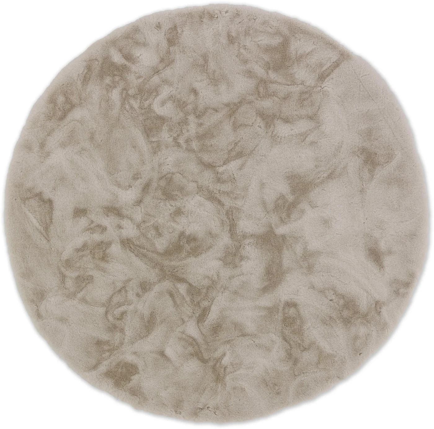 SCHÖNER WOHNEN Fellteppich Tender Beige Rund 120cm