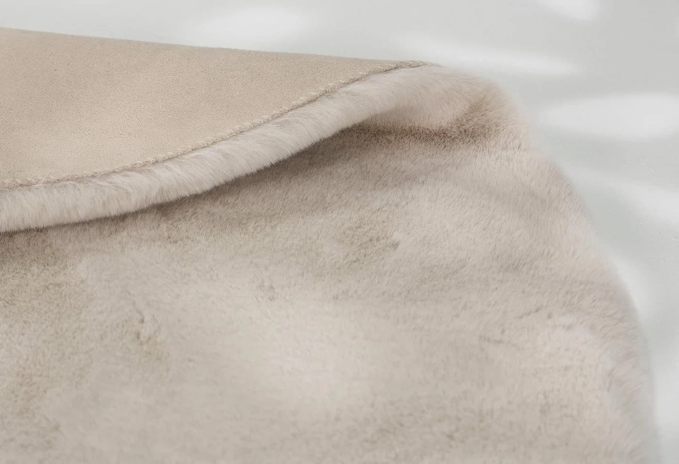 SCHÖNER WOHNEN Fellteppich Tender Beige Rund 120cm - Bild 3