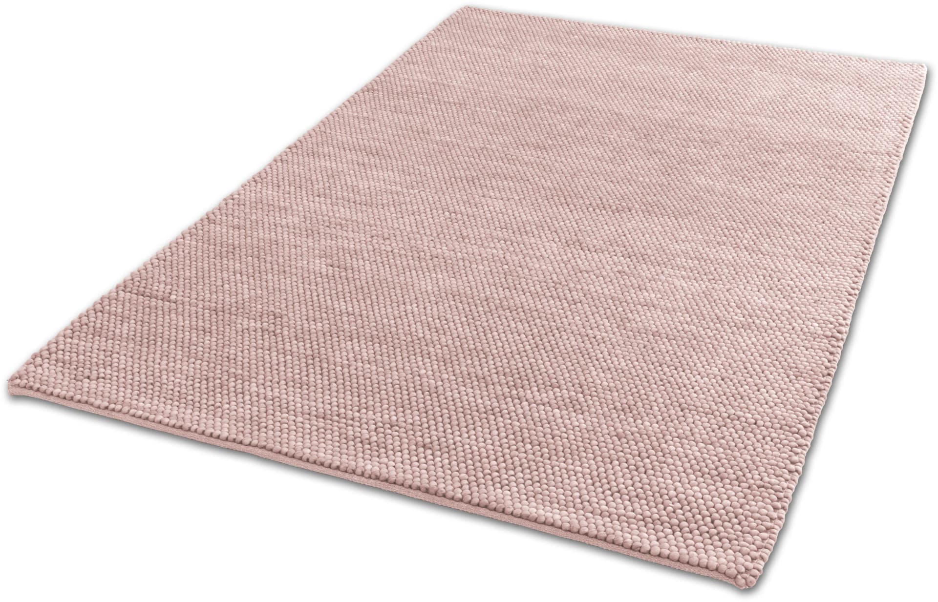 Schöner Wohnen Wollteppich Poppy 6024 Rosa Handgewebt