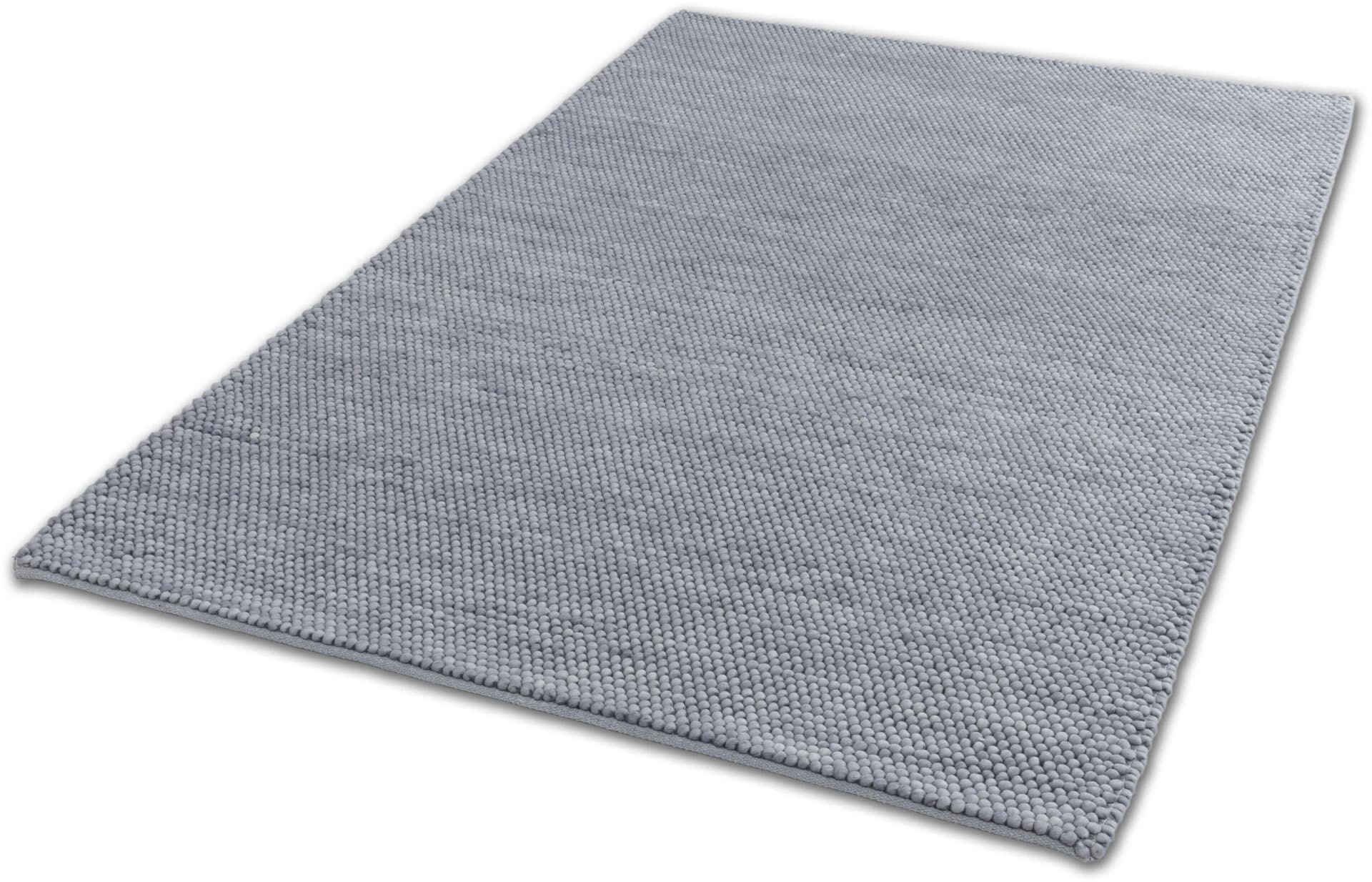Schöner Wohnen Wollteppich Poppy 6024 Hellblau Handgewebt