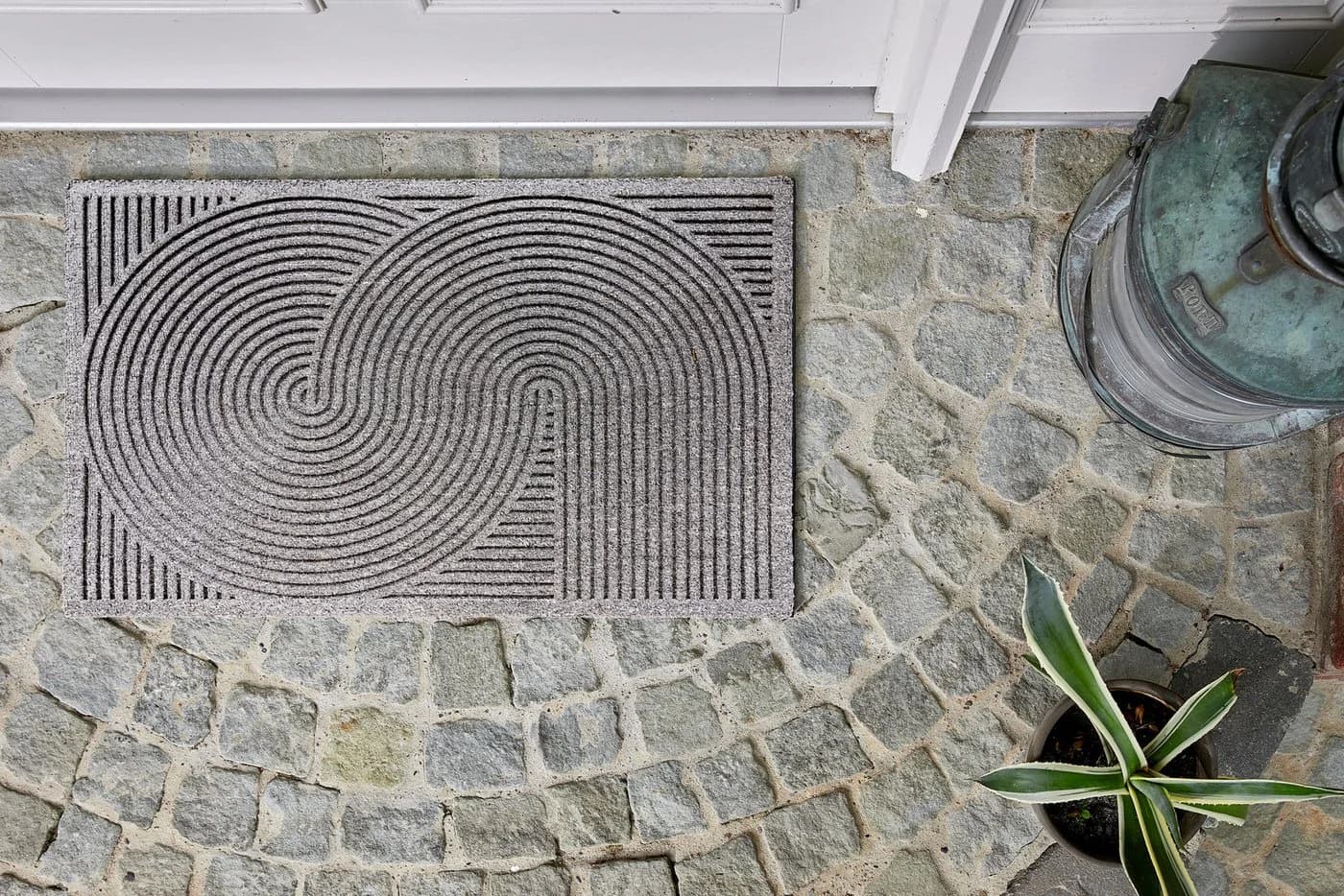 ASTRA Graphic Deluxe Fußmatte Silber Rutschfest Wetterfest