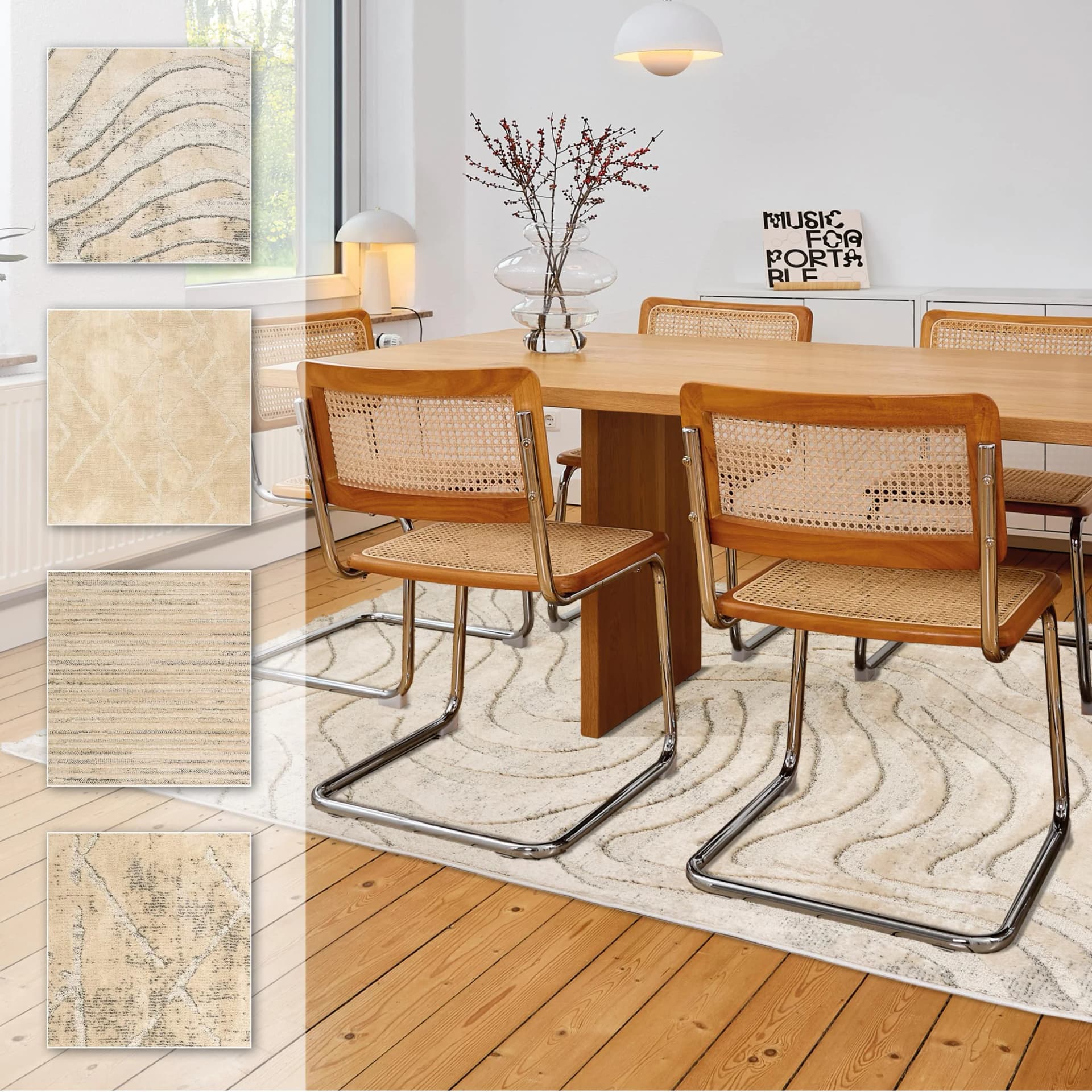 Teppich ASTRA Lou 251 Beige Kunstfaser Kurzflor
