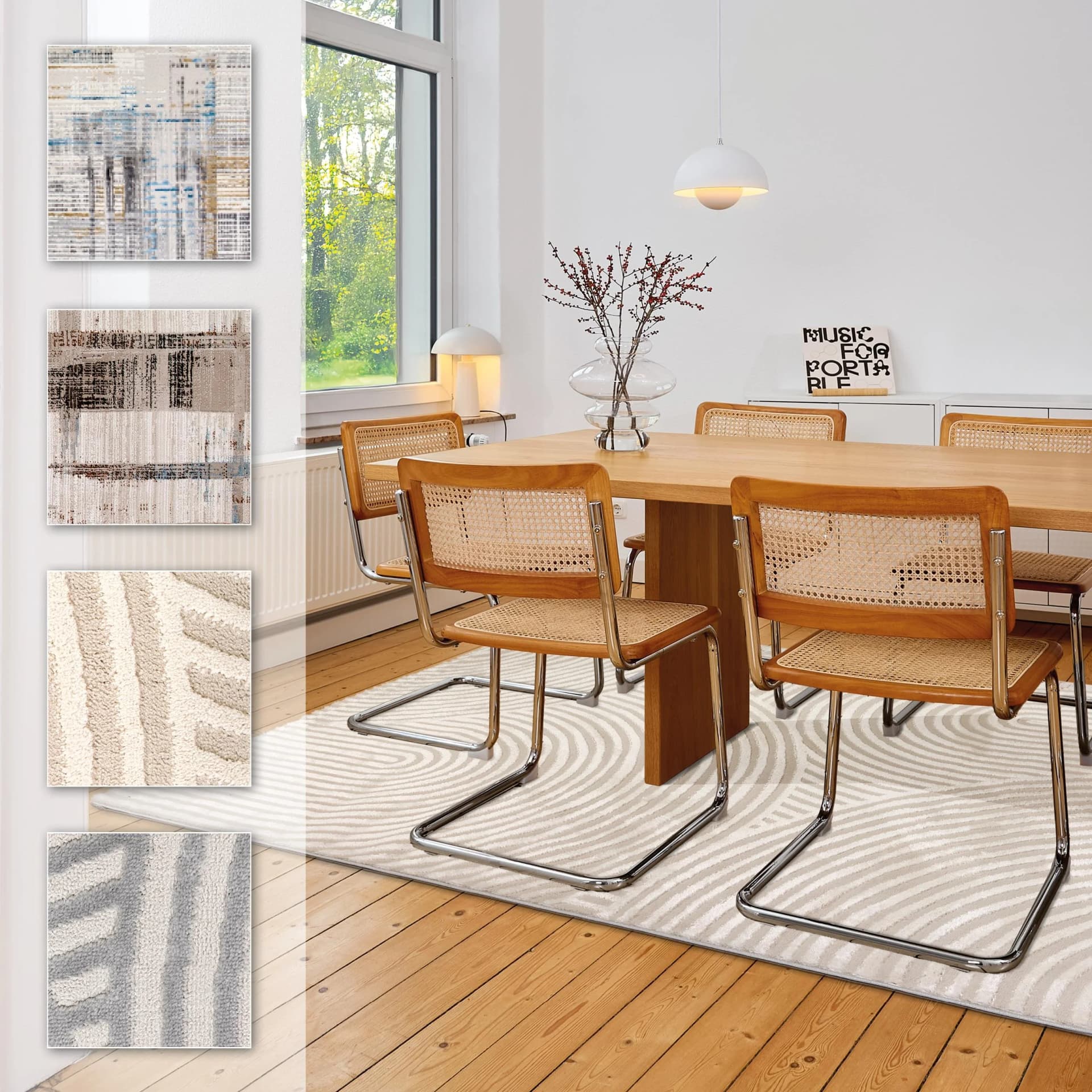 Teppich ASTRA Jules 253 Beige Kurzflor Hoch-Tief-Struktur