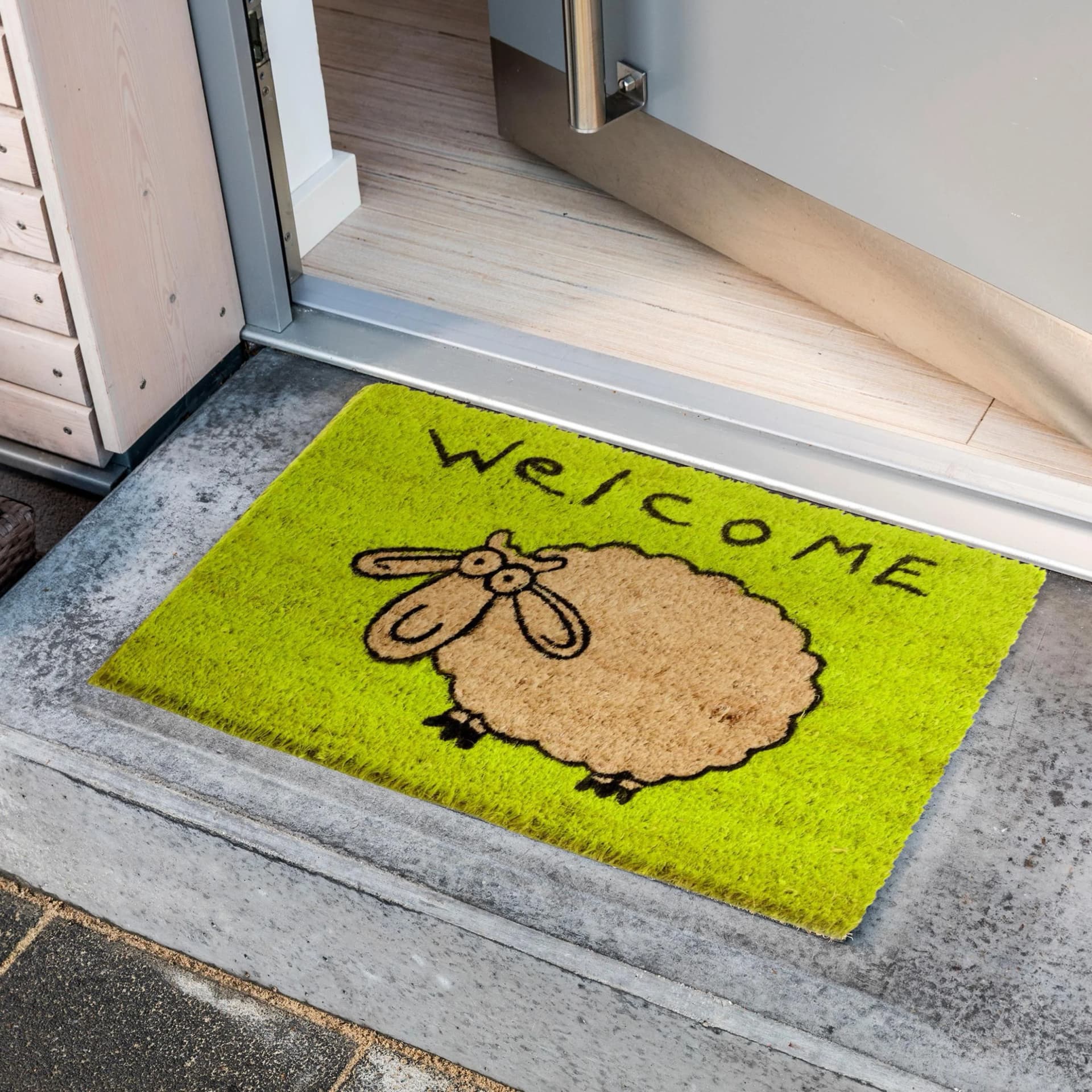 ASTRA Fußmatte Coco Style Grün mit Einhorn-Motiv