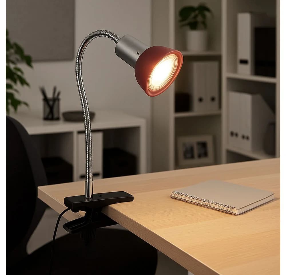 Briloner Leuchten LED Klemmleuchte Warmweiß Glas Metall - Bild 4