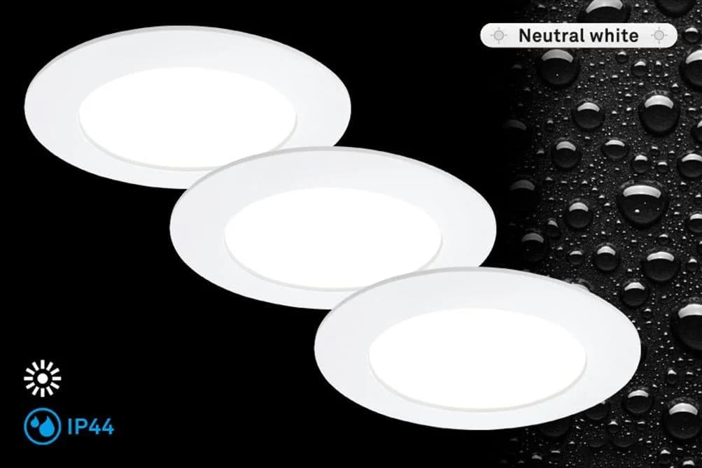 Briloner Leuchten LED Einbauleuchte FLAT IN Kunststoff Weiß