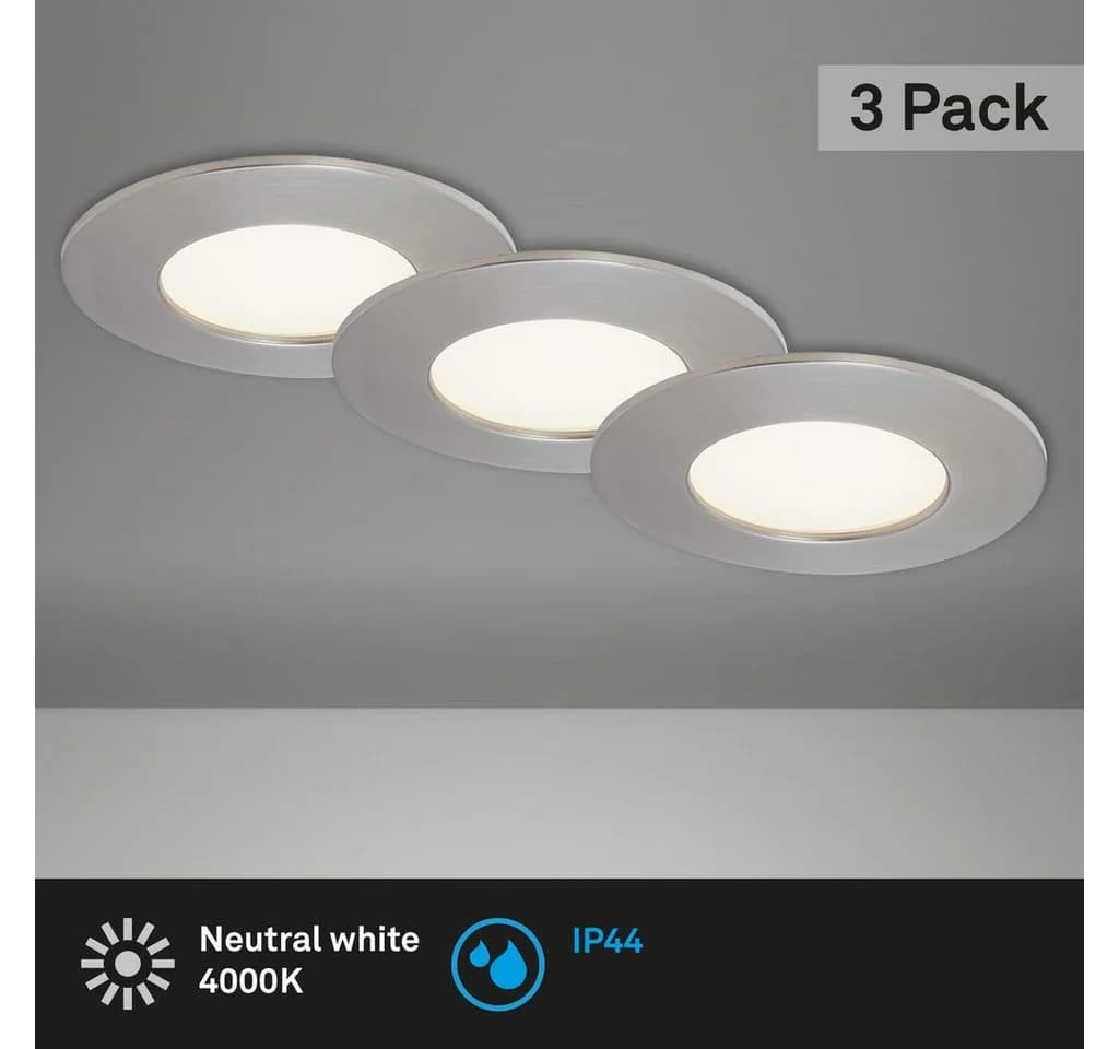 Briloner Leuchten LED Einbauleuchte FLAT IN 85x30mm Silber