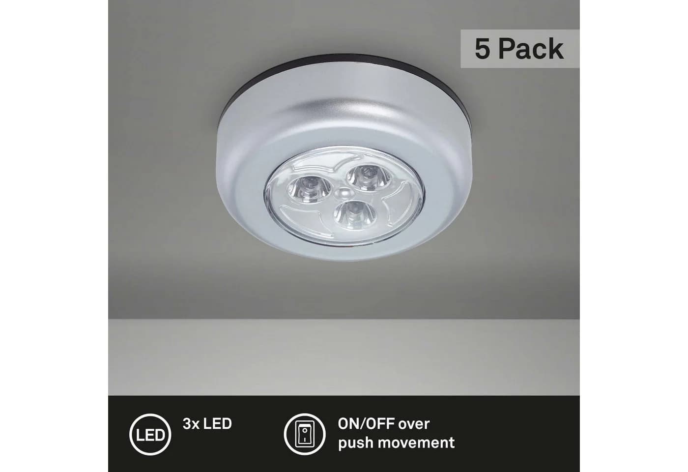 Briloner Leuchten LED Unterbauleuchte 5er-Set Titanfarbig Touch - Bild 5