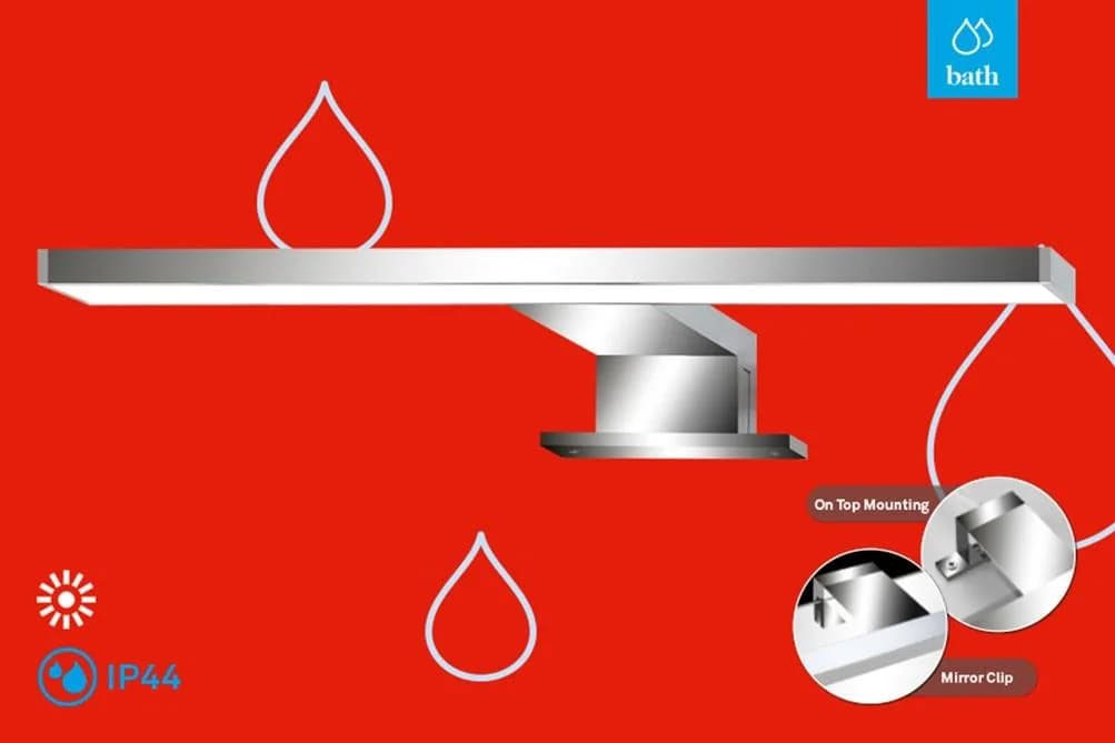 Briloner LED-Spiegelleuchte Dun 30 cm Chrom