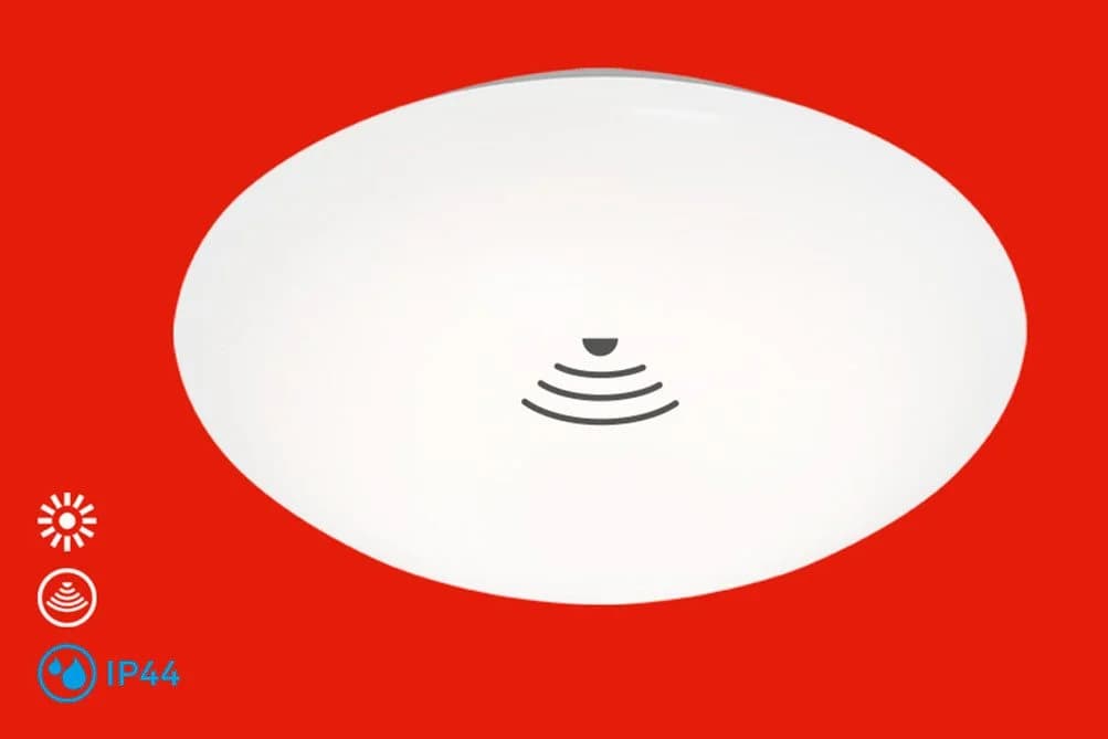 BRILONER LED Deckenleuchte ELIPSO Weiß mit Bewegungsmelder IP44