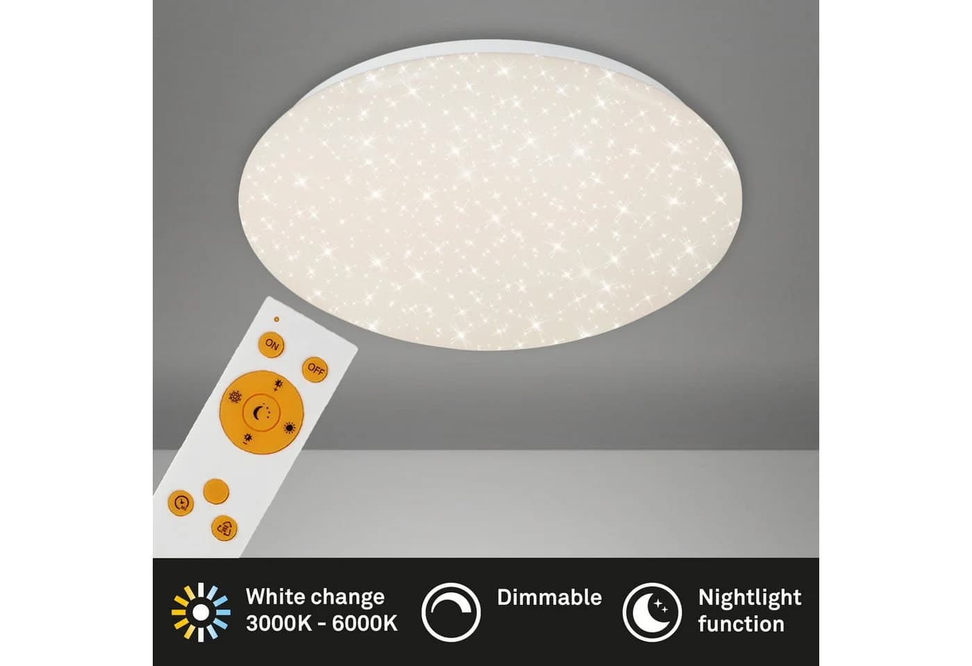 Briloner Leuchten LED Deckenleuchte Sternenhimmel Weiss Dimmbar CCT - Bild 3