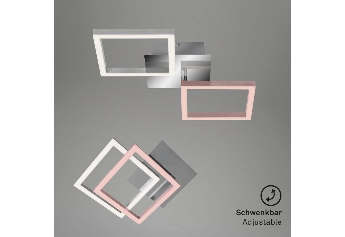 BRILONER LEUCHTEN LED Deckenleuchte FRAME Schwarz Schwenkbar - Bild 4