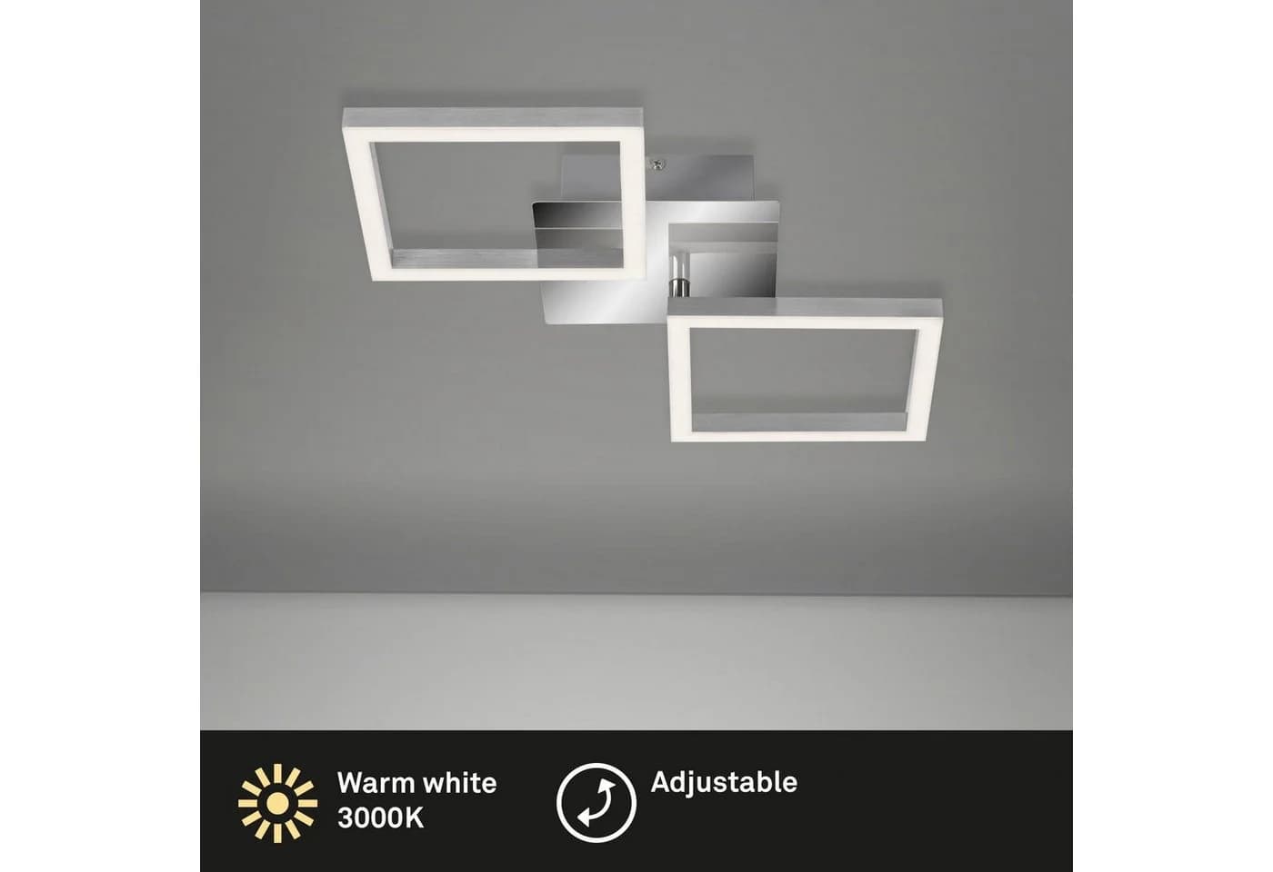 BRILONER LEUCHTEN LED Deckenleuchte FRAME Schwarz Schwenkbar - Bild 5