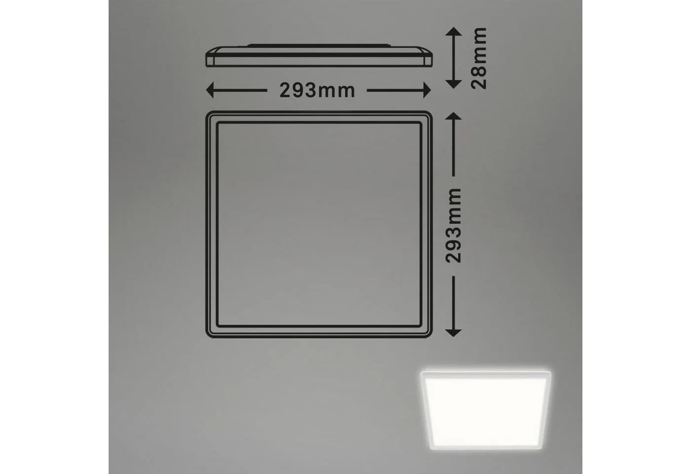 Briloner Leuchten LED Panel SLIM Weiß 18W Neutralweiß - Bild 5