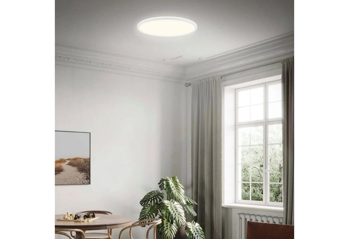 BRILONER LED Deckenleuchte Slim Weiß 22W