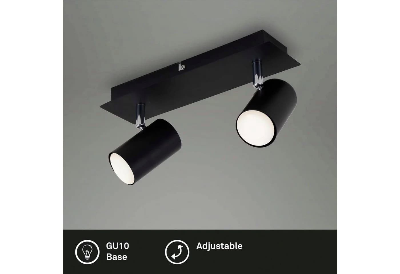 Briloner Leuchten LED Deckenspots 2857025 Run Schwarz 2-flammig GU10 - Bild 4