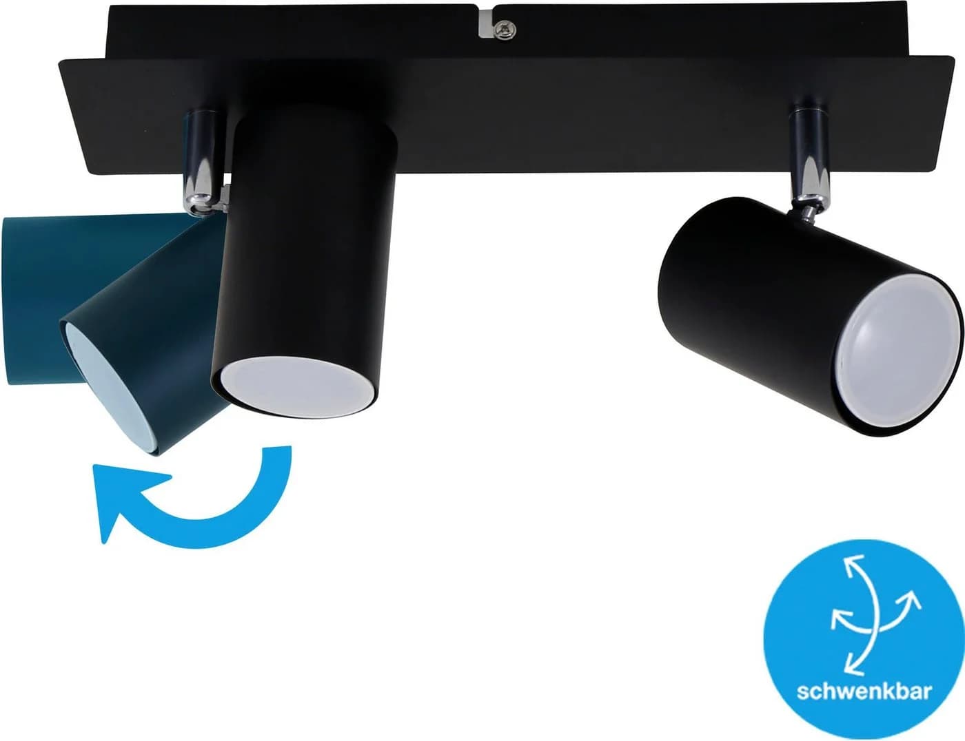 Briloner Leuchten LED Deckenspots 2857025 Run Schwarz 2-flammig GU10 - Bild 5