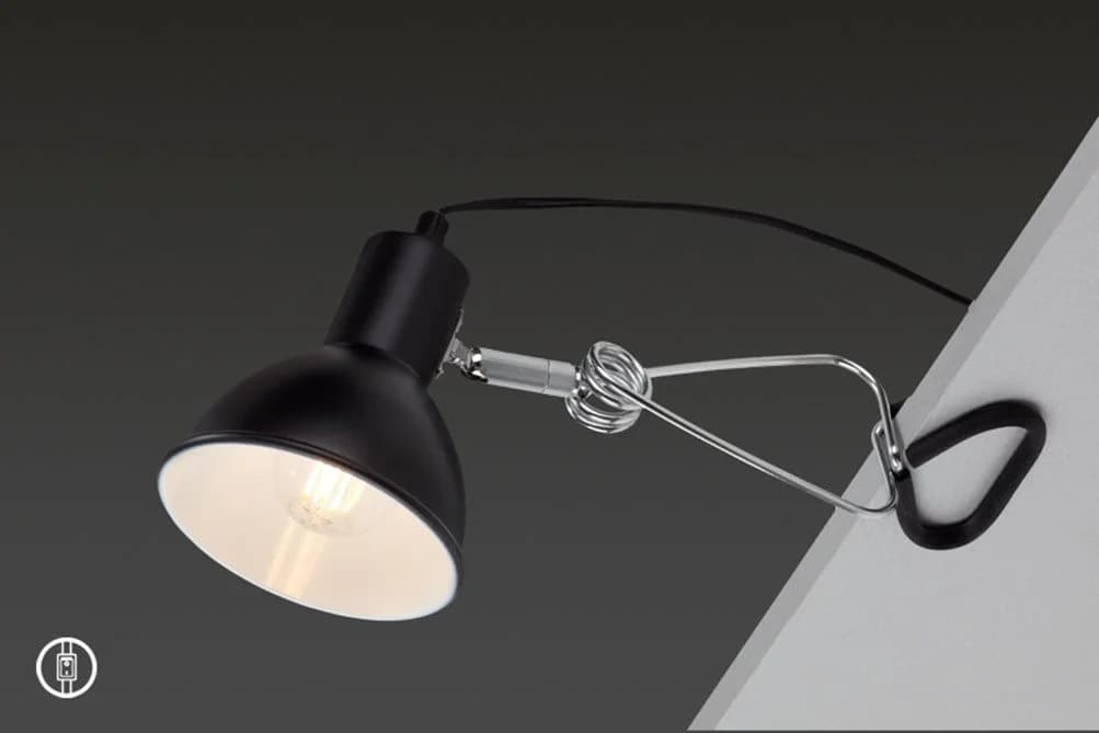 BRILONER LEUCHTEN LED Klemmleuchte FIX Schwarz/Weiss Modern