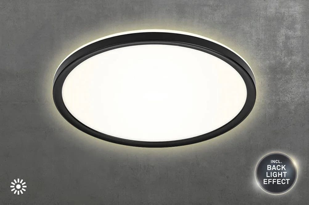 Briloner Leuchten LED Panel SLIM Weiß-Schwarz Ultra Schlank