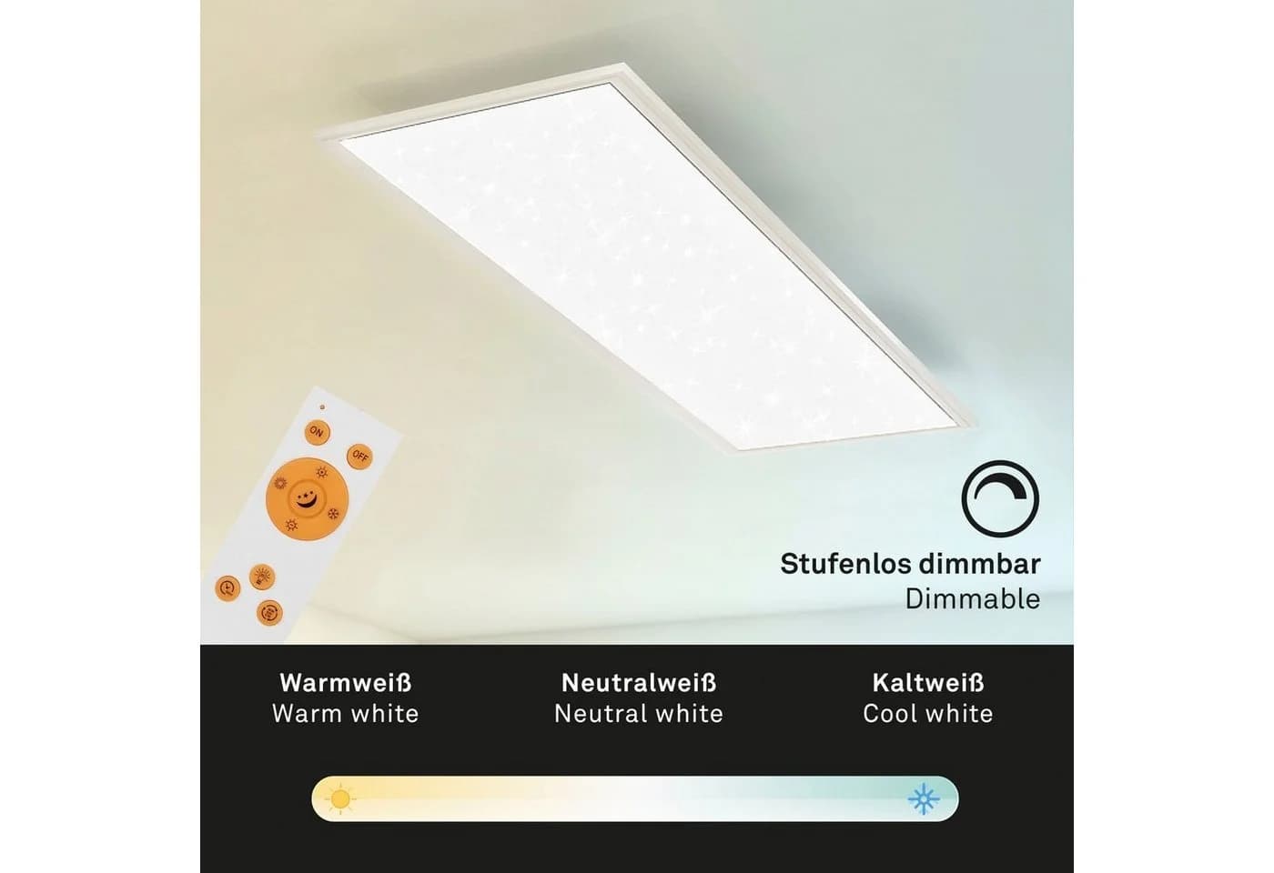 Briloner Leuchten LED Panel PALLAS CCT Weiß Fernbedienung - Bild 5