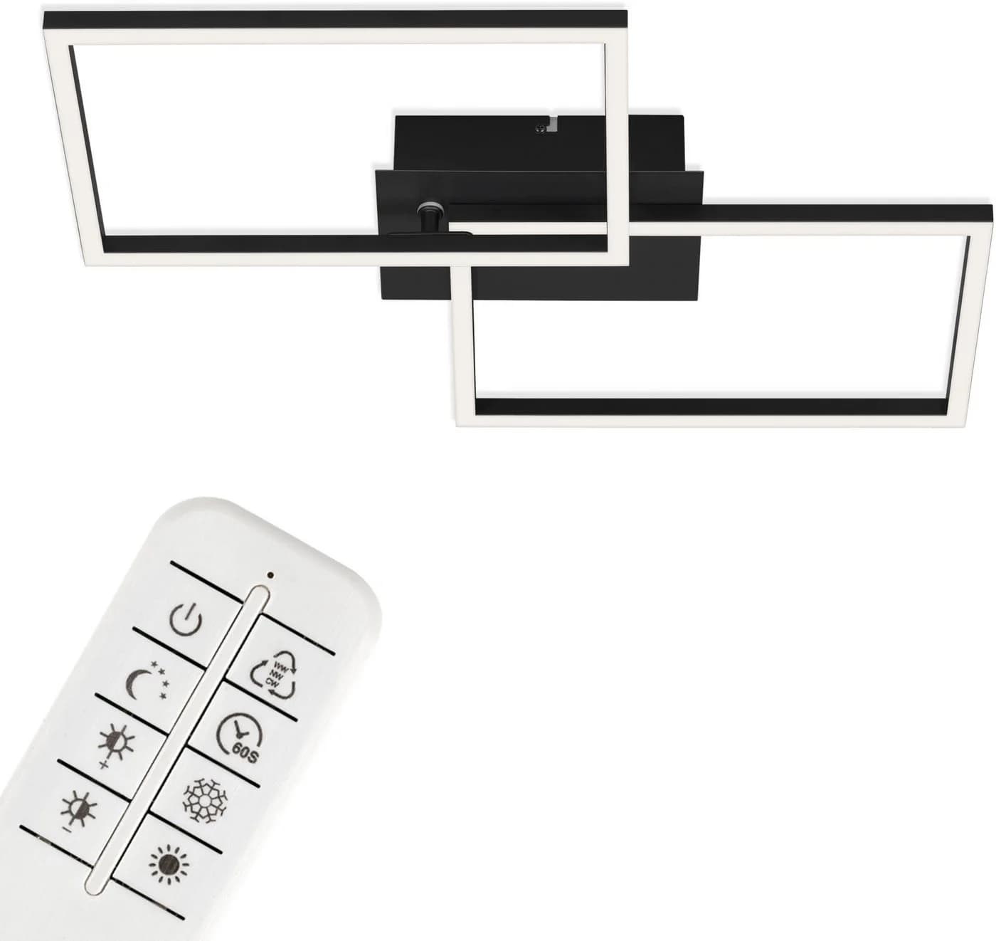 Briloner Leuchten LED Deckenleuchte FRAME CCT Schwarz/Weiß - Bild 2