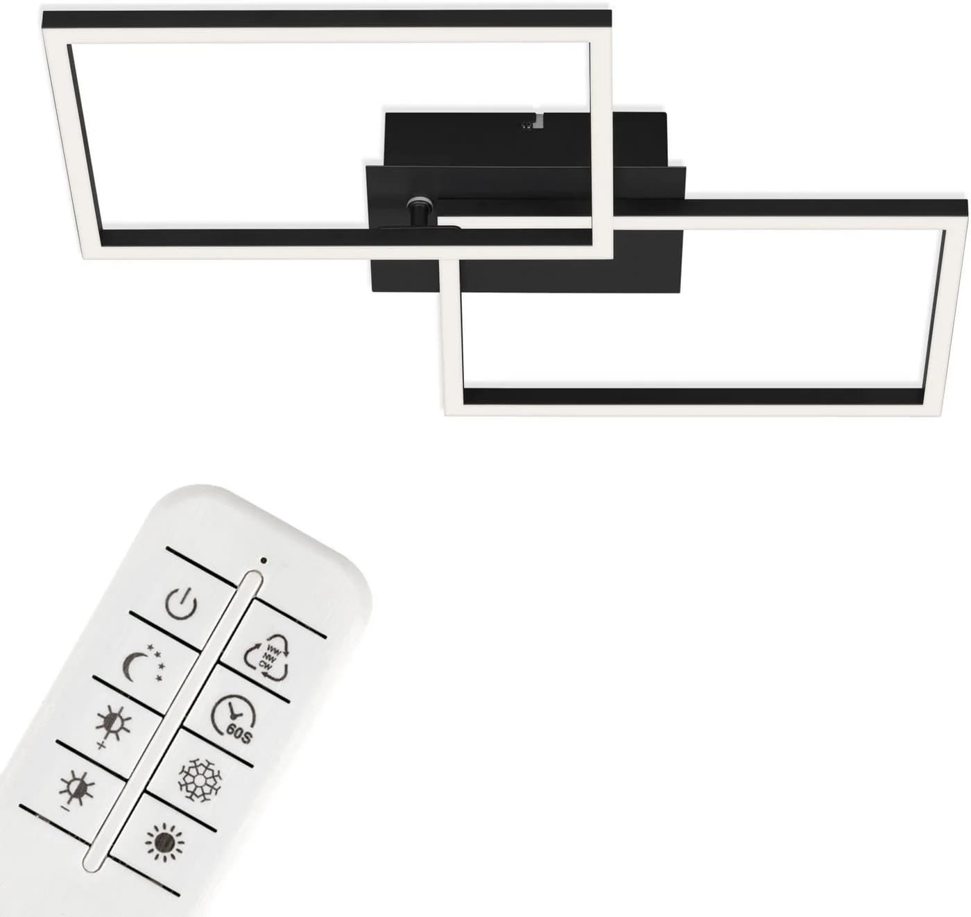 Briloner Leuchten LED Deckenleuchte FRAME CCT Schwarz/Weiß - Bild 4
