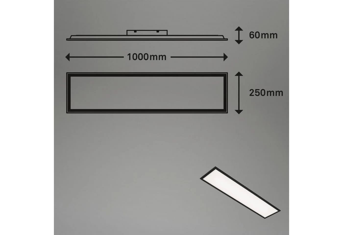 Briloner Leuchten LED Panel 7067015 Simple Schwarz - Bild 5