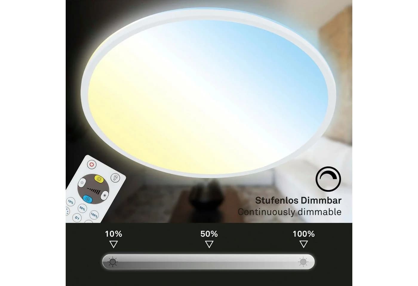 BRILONER LED Panel 7080016 SLIM Schwarz Dimmbar CCT - Bild 5