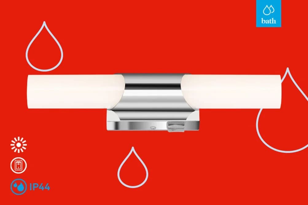 Briloner Leuchten LED Spiegelleuchte KLAK chrom IP44