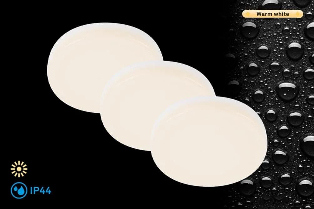 Briloner LED-Einbaustrahler Plat, weiß, 3er-Set, 3.000K