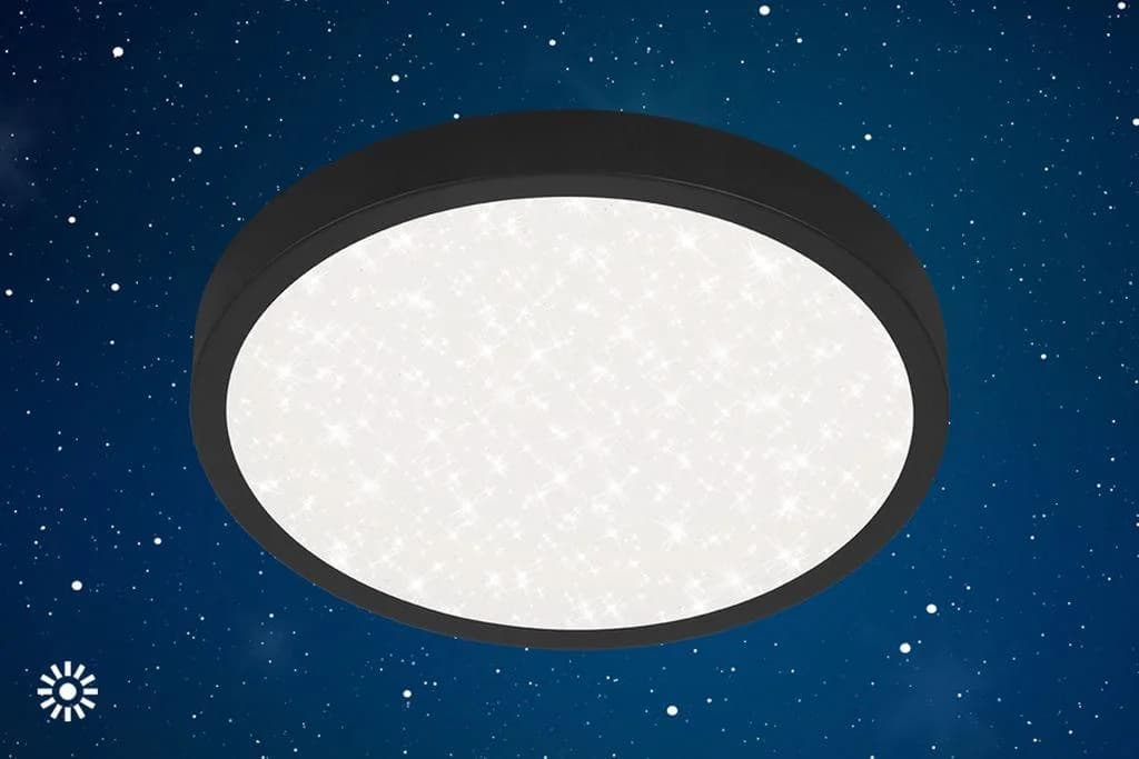 BRILONER LEUCHTEN LED Deckenleuchte RUNA Sternenhimmel Schwarz