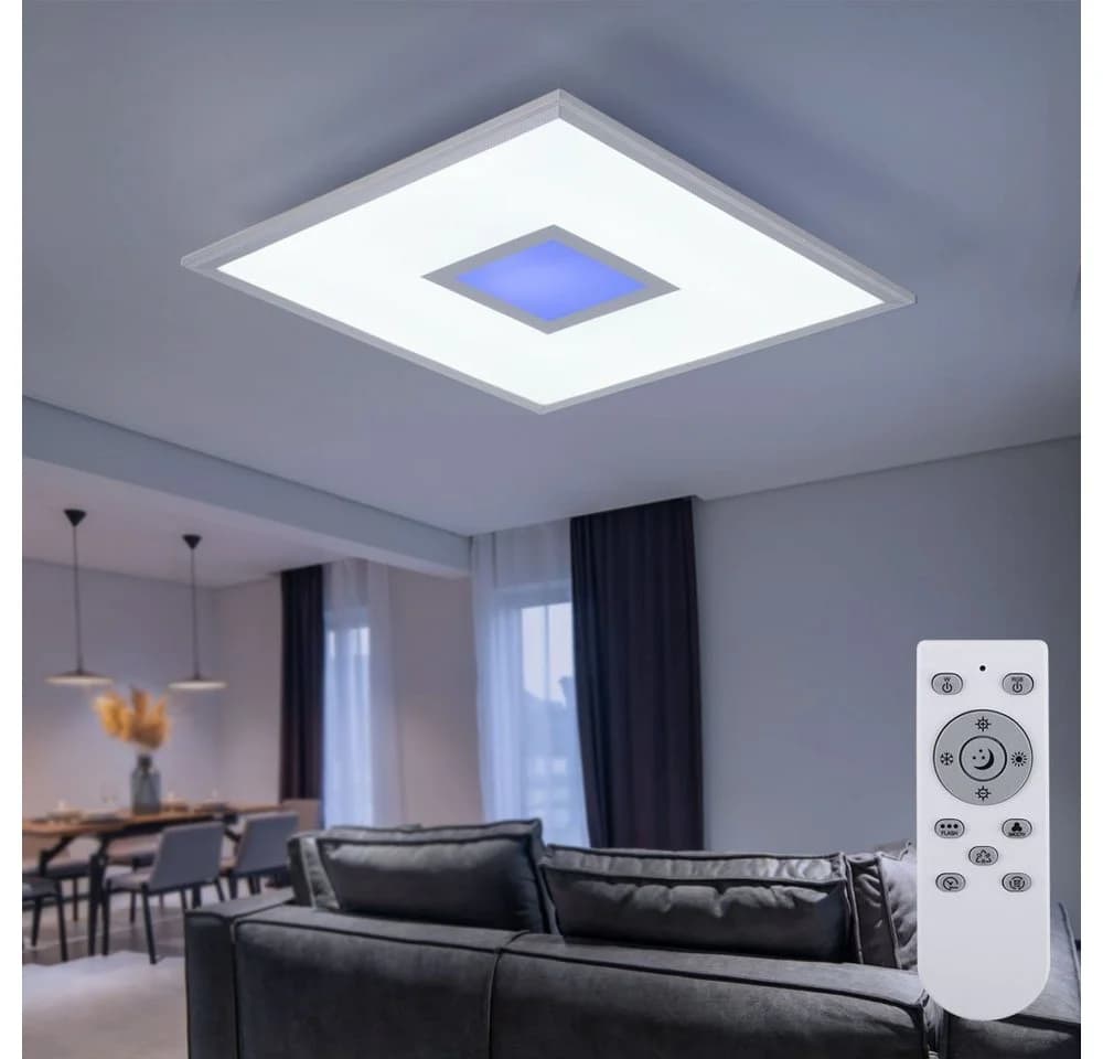 ETC-SHOP LED Deckenleuchte RGB dimmbar Silber - Bild 2