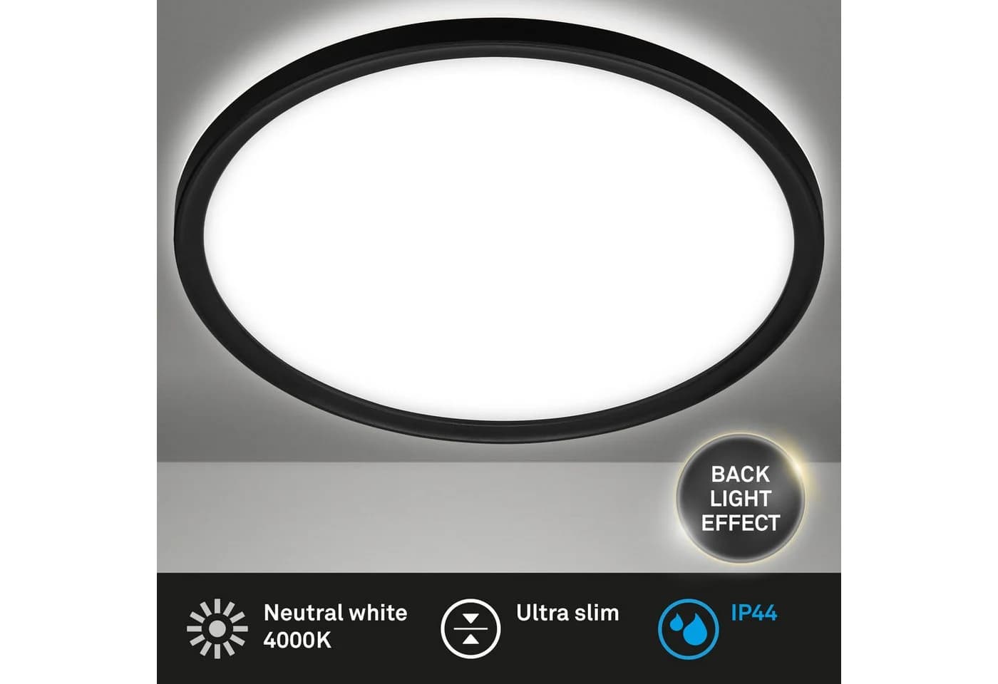 Briloner Leuchten Deckenleuchte SLIM DRIP Schwarz LED Bad - Bild 4