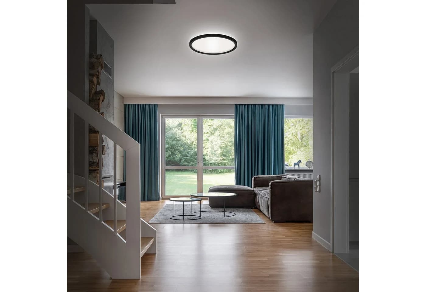 BRILONER LEUCHTEN Deckenleuchte Bad Deckenleuchte SLIM DRIP Schwarz-Weiß LED