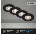 Briloner Leuchten LED Einbaustrahler 7998-045 4er Set Schwarz-Matt Ultraflach Bild 1