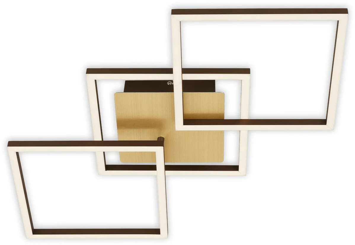 BRILONER LEUCHTEN Deckenleuchte Frame FRAME 3-flammig Gold-Braun LED Dimmbar - Bild 2