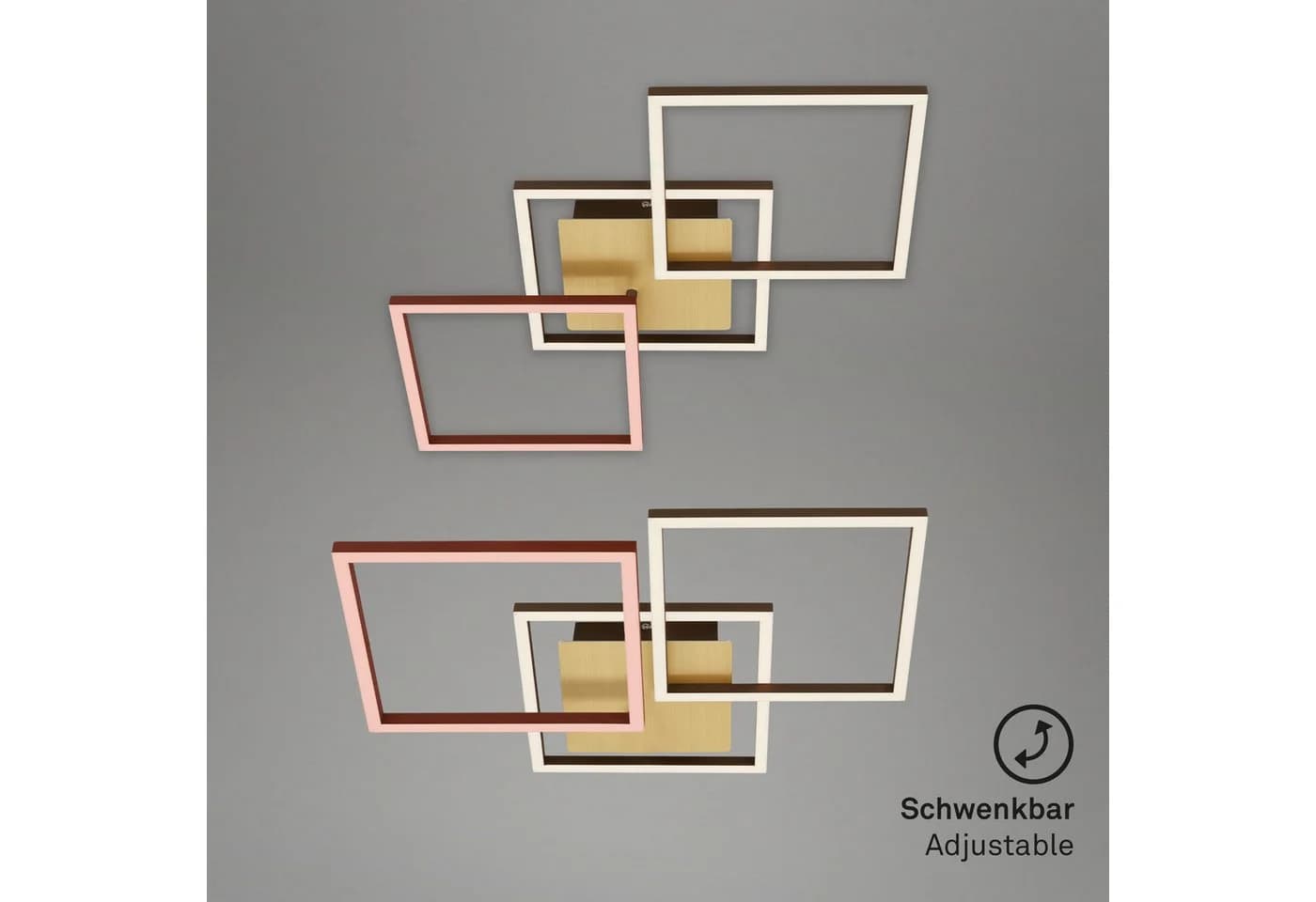 BRILONER LEUCHTEN Deckenleuchte Frame FRAME 3-flammig Gold-Braun LED Dimmbar - Bild 4