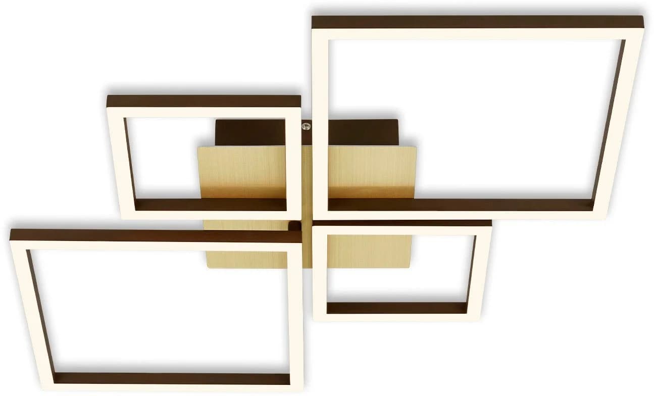 Briloner Leuchten LED Deckenleuchte FRAME Schwarz Gold-Braun Dimmbar - Bild 5